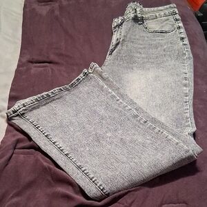 SHEIN Black and Gray Denim Pants